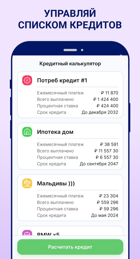 Кредитный калькулятор Кредитный калькулятор