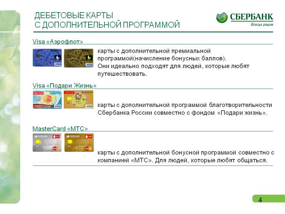 Условия дебетовых карт Сбербанка Условия дебетовых карт Сбербанка